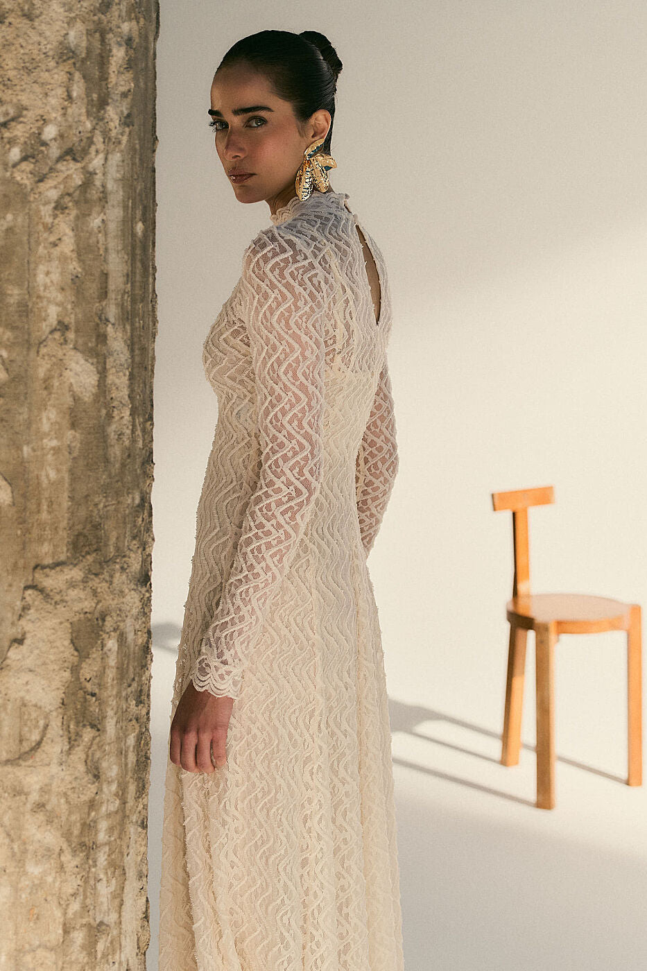 Vestido Longo de Renda