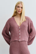 Conjunto Cardigan em Tricô