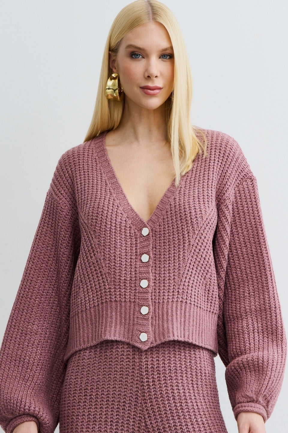 Conjunto Cardigan em Tricô