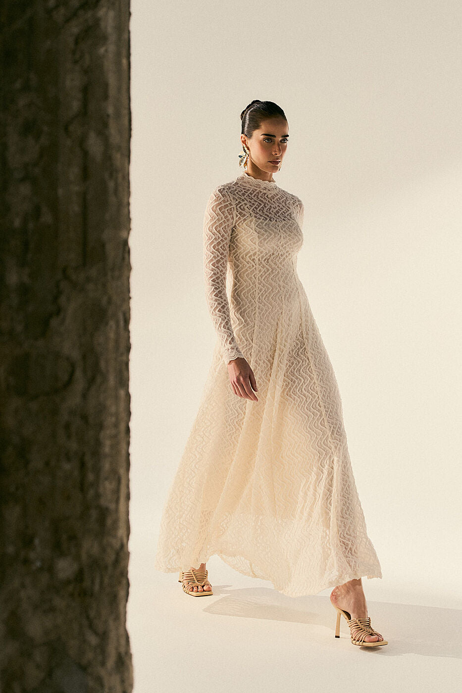 Vestido Longo de Renda