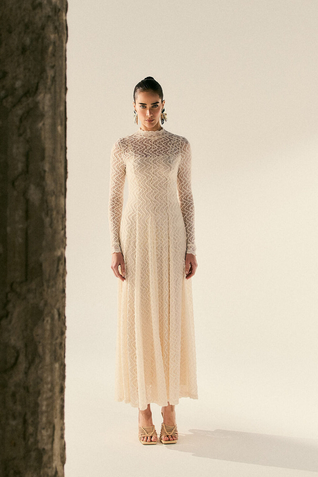 Vestido Longo de Renda