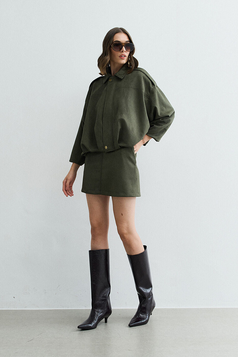 Jaqueta Bomber Suede